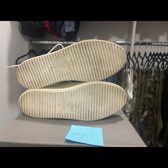 Giuseppe Zanotti White May London High-Top Silver Zipper Sz 43/10 Designer - Picture 12 of 15